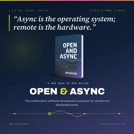 Open and Async commit-graph promotional card, square