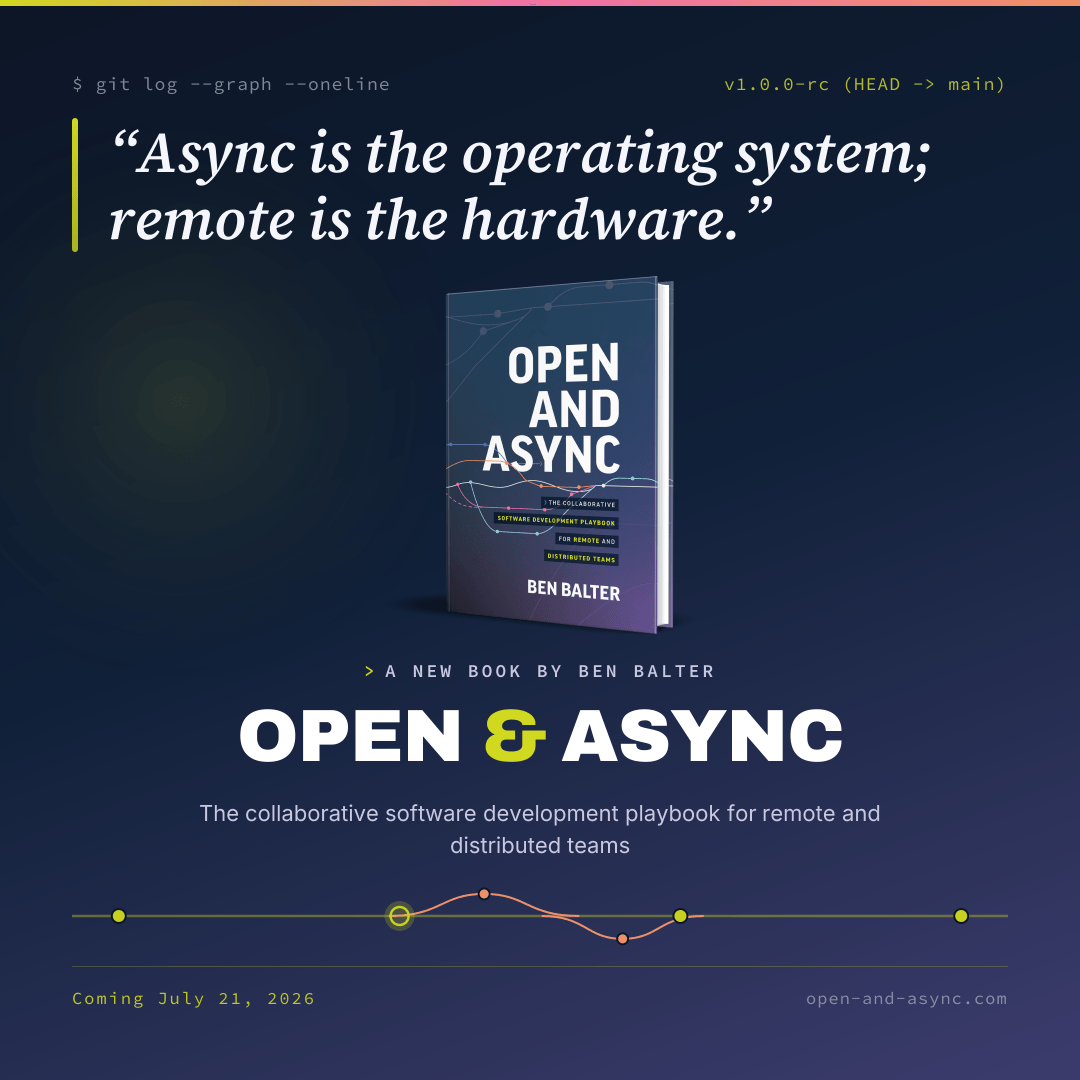 Open and Async commit-graph promotional card, square
